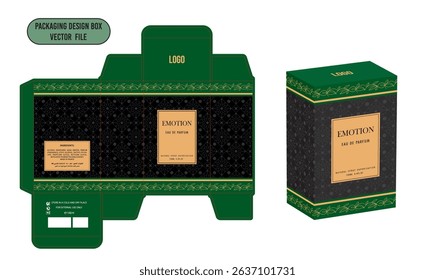 Perfume box design Design Template Emotion Green Color