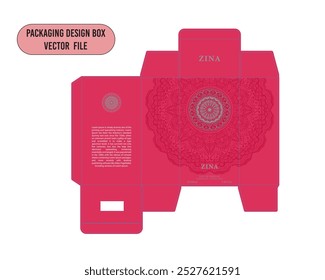 Plantilla de diseño de caja de perfume, diseño de Producto