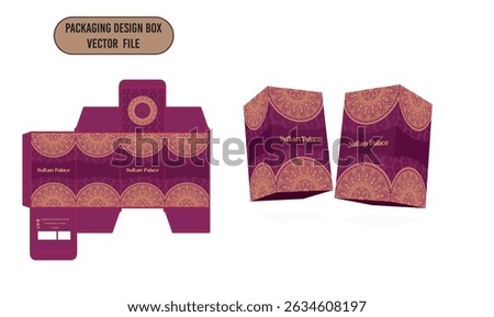 Perfume box design Design Template Sultan Palace