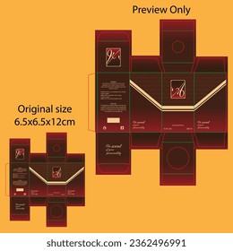 perfume box design with top and bottom holder