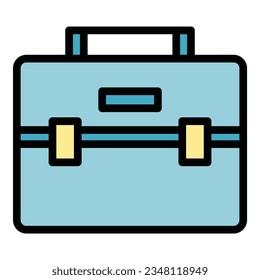 Perfume box icon outline vector. Case beauty. Cosmetic makeup color flat