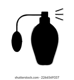 perfume brush on white background, vector illustration.