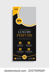 Perfume business standee roll up banner template design