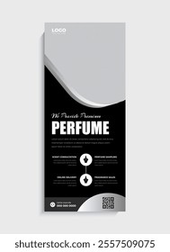 Perfume business standee roll up banner template design