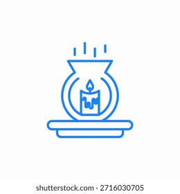Vector de signo de icono de vela de perfume
