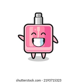 perfume cartoon character doing wave hand gesture , cute style design for t shirt, sticker, logo element