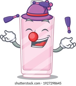 A perfume cartoon design style love playing juggling. Vector illustration