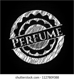 Perfume with chalkboard texture