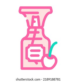perfume cherry color icon vector. perfume cherry sign. isolated symbol illustration