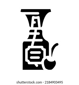 perfume cherry glyph icon vector. perfume cherry sign. isolated symbol illustration