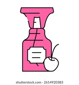 perfume cherry line icon vector. perfume cherry sign. isolated symbol illustration