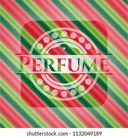 Perfume christmas emblem.