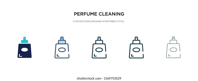 perfume cleaning icon in different style vector illustration. two colored and black perfume cleaning vector icons designed in filled, outline, line and stroke style can be used for web, mobile, ui