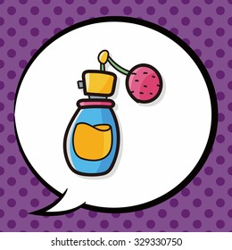 perfume color doodle, speech bubble