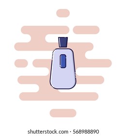 Perfume color thin doted line icon. Mbe minimalism style