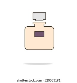 Perfume color thin line icon.Vector illustration