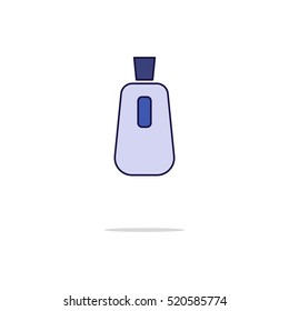 Perfume color thin line icon.Vector illustration