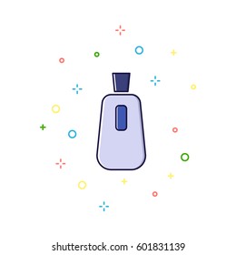 Perfume color thin line icon.Vector illustration