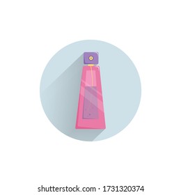 perfume colorful flat icon with long shadow. perfume flat icon