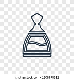 Perfume concept vector linear icon isolated on transparent background, Perfume concept transparency concept in outline style
