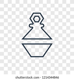 Perfume concept vector linear icon isolated on transparent background, Perfume concept transparency concept in outline style