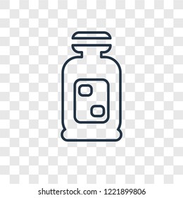 Perfume concept vector linear icon isolated on transparent background, Perfume concept transparency concept in outline style