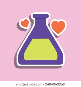 Perfume concoction icon. Valentine day symbol