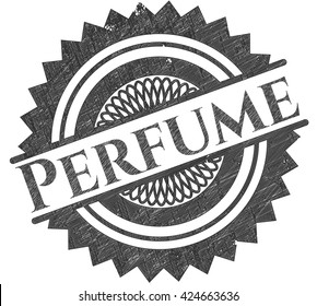 Perfume emblem with pencil effect
