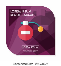 Perfume flat icon with long shadow,eps10