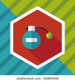 Perfume flat icon with long shadow,eps10