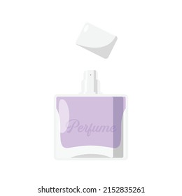 Perfume Flat Illustration. Clean Icon Design Element On Isolated White Background