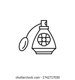 Perfume, flower icon. Simple line, outline vector elements of body care for ui and ux, website or mobile application