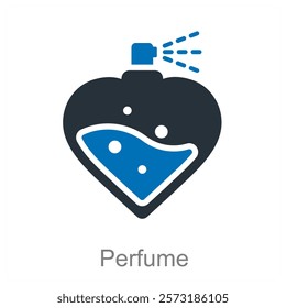 Perfume and fragrance icon concept