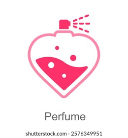 Perfume and fragrance icon concept