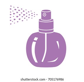 Perfume fragrance spray bottle icon