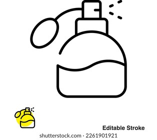Perfume Fragrance Vector Line Icon