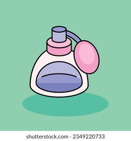 Ilustración del icono de la caricatura vector libre Perfume. concepto de icono de experiencia de cliente aislado. estilo de dibujos animados planos