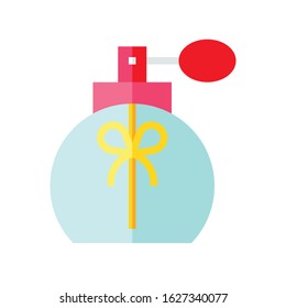 Perfume for gift vector illustration, flat design icon