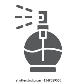 Perfume glyph icon, aroma and fragrance, cologne sign, vector graphics, a solid pattern on a white background, eps 10.