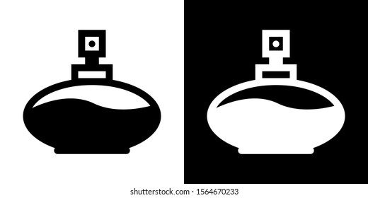Perfume.  Glyph Icon in White and Black Version.