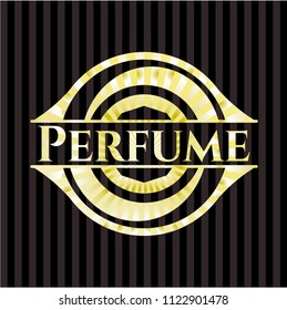 Perfume gold emblem