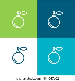 Perfume green and blue material color minimal icon or logo design