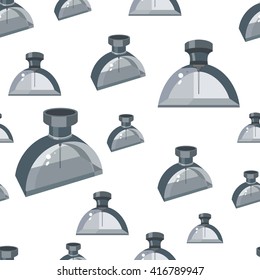 Perfume hand drawn icons set with different shapes of bottles. vector. Seamless vector pattern.