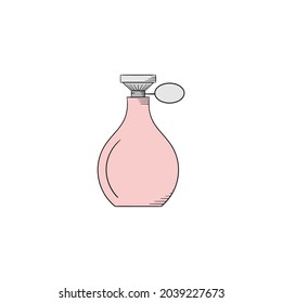 Perfume hand drawn illustration template
