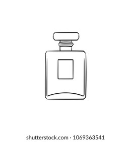 Perfume hand drawn outline doodle icon. Cologne vector sketch illustration for print, web, mobile and infographics isolated on white background.