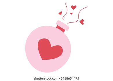 Perfume Hand Drawn Valentine Day Sticker