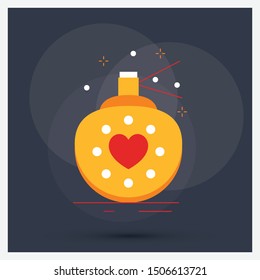 Perfume icon with black background