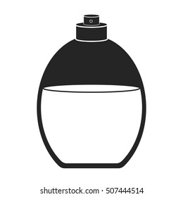 Perfume icon in black style isolated on white background. Make up symbol stock vector illustration.