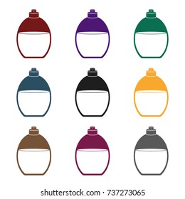 Perfume icon in black style isolated on white background. Make up symbol stock vector illustration.