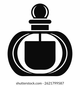 Perfume icon black vector on white background.